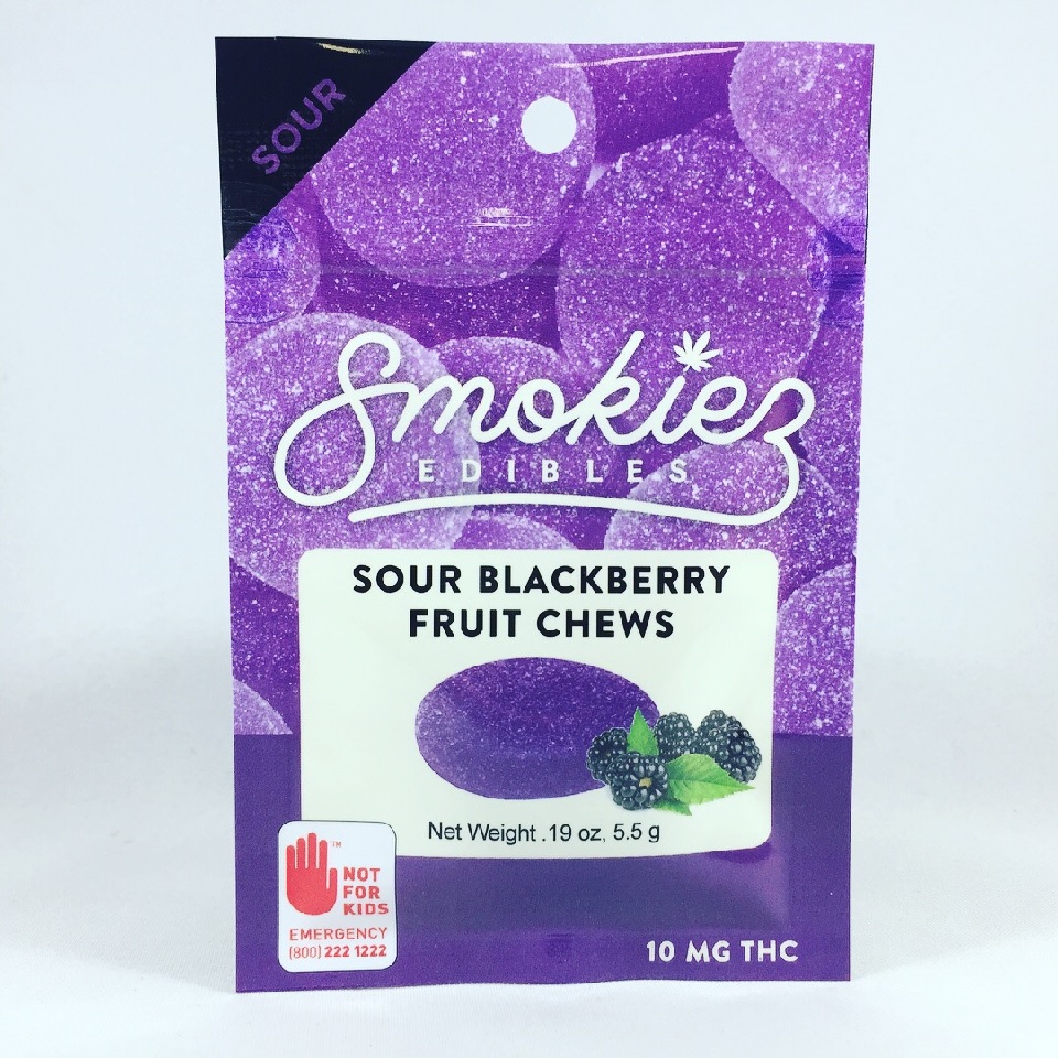 Smokiez Edibles Blackberry Sour Fruit Chew (10mg) Trove Cannabis