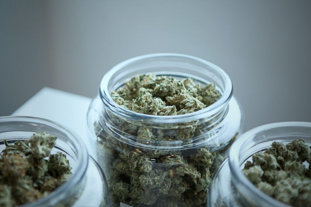 jar to keep cannabis in